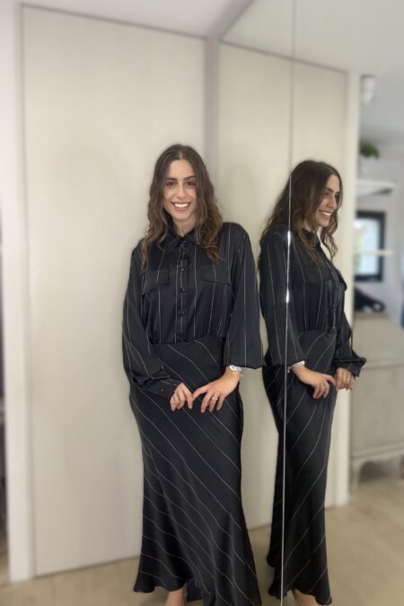 Black button down dress/CKontova φόρεμα