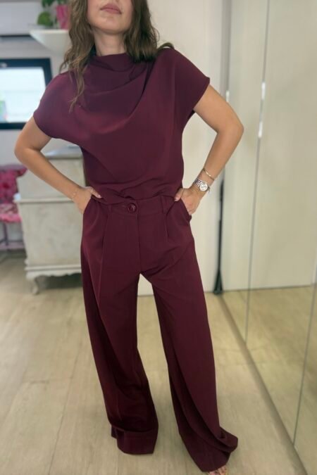 Bordeaux signature pants/CKontova παντελόνι