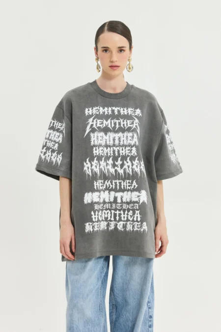 Cheetah Grey T-Shirt (Logos)/Hemithea t-shirt