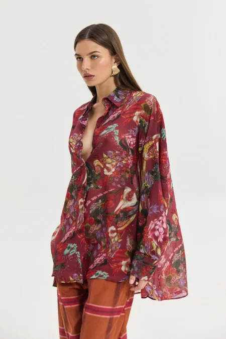Heather Shirt (Bordeaux)/Hemithea πουκάμισο