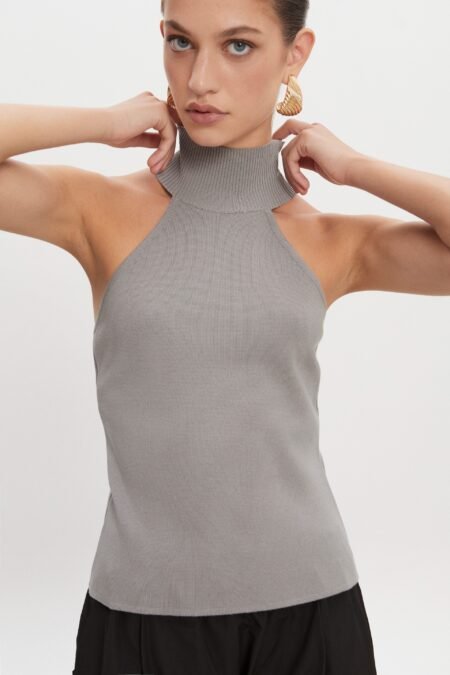 Heaven knitted top grey/Nadia Rapti top
