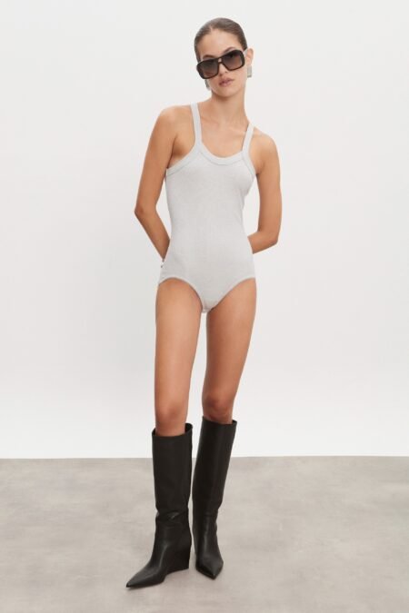 Bite bodysuit grey melange/Nadia Rapti κορμάκι