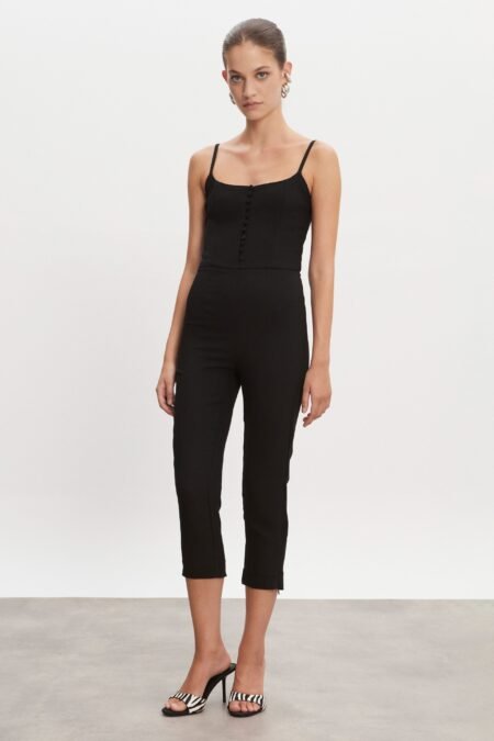 California capri jumpsuit black/Nadia Rapti ολόσωμη φόρμα