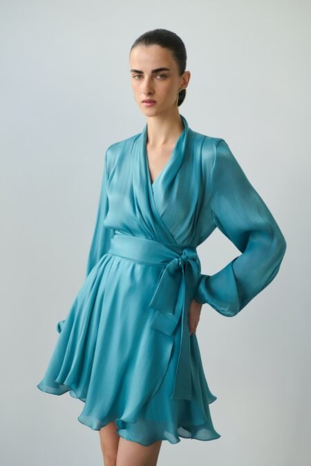 Savina mini dress turquoise/Mix & Match φόρεμα