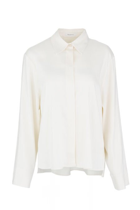 Satin sandwashed shirt off white/Philosophy πουκάμισο (SH77294)