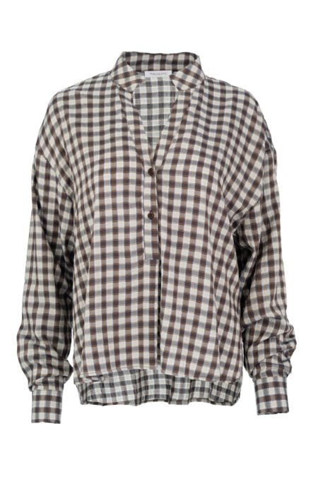 Plaid top brown/Philosophy τοπ (BL12078)