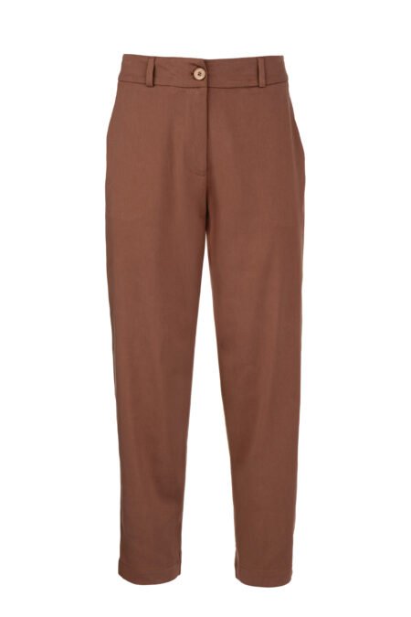 Satin sandwashed regular pants brown/Philosophy παντελόνι (TR44631)