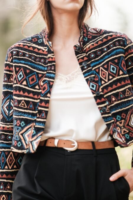 Marakes crop jacket multicolour/New Age σακάκι