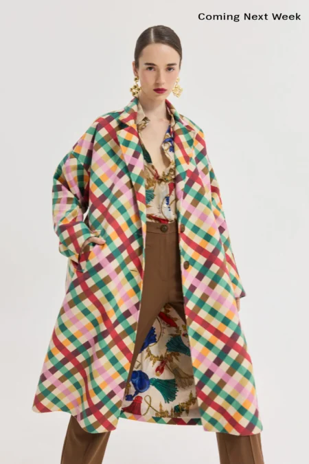 Elio Coat (Plaid)/Hemithea παλτό