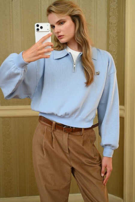 Polo blouse 006 Baby blue/Boom μπλούζα