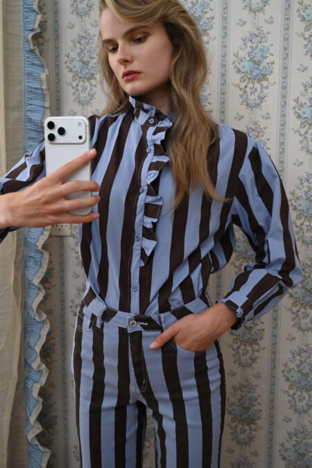 Shirt stripes 011 Baby blue/Boom πουκάμισο