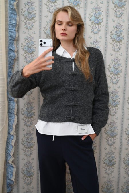 Cardigan knot 016 Grey/Boom ζακέτα