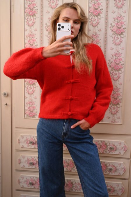 Cardigan knot 016 Red/Boom ζακέτα