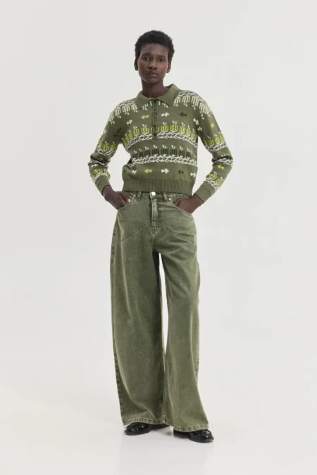 Scorpio Denim Pants (Olive)/Hemithea παντελόνι