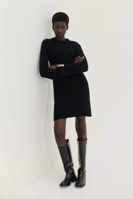 Aludra Knitted Dress (Black)/Hemithea φόρεμα