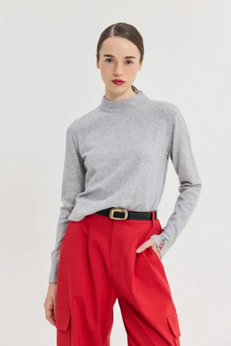 Zenith Knitted Top (Grey)/Hemithea τοπ