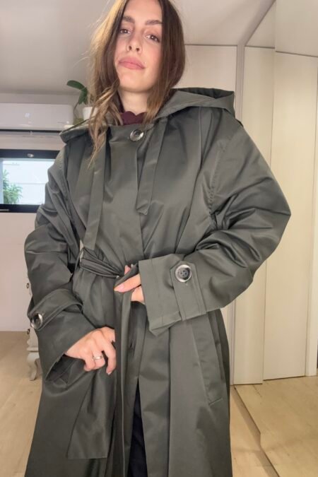 Linear trench coat khaki/CKontova καπαρντίνα