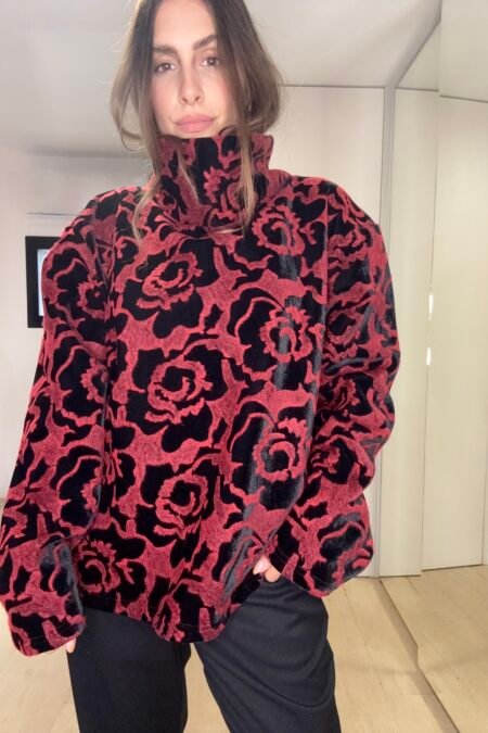 Bordeaux high neck knit top/CKontova πουλόβερ