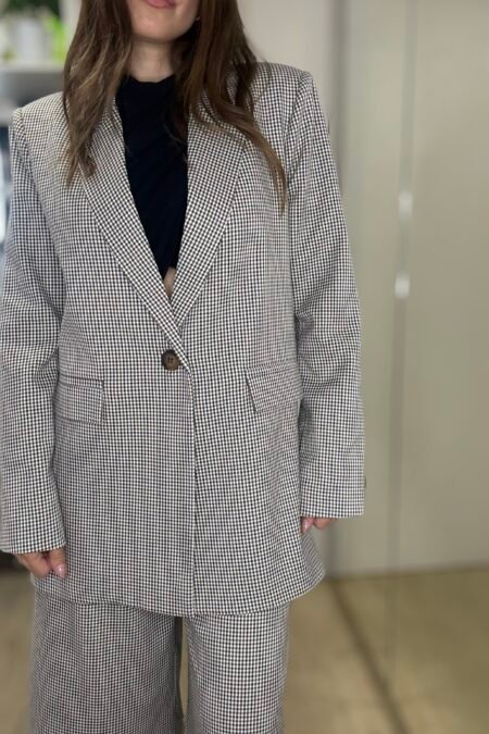 Amara-2 blazer small plaid beige/New Age σακάκι