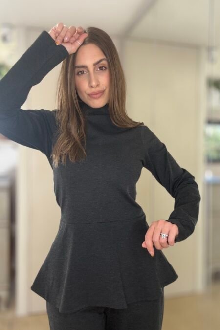 Shape blouse dark grey/CKontova μπλούζα