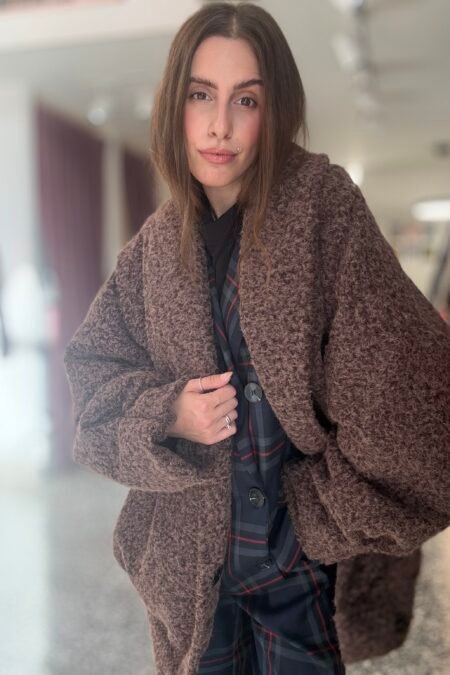 Brown knitterd cardigan/CKontova ζακέτα