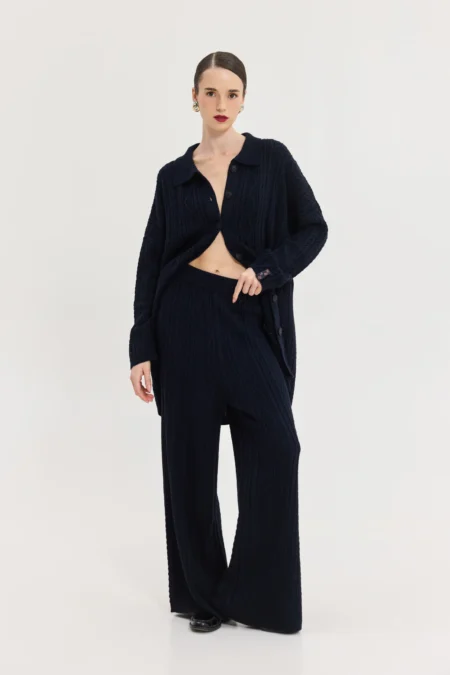 Palermo Knitted Pants (Blue)/Hemithea παντελόνι