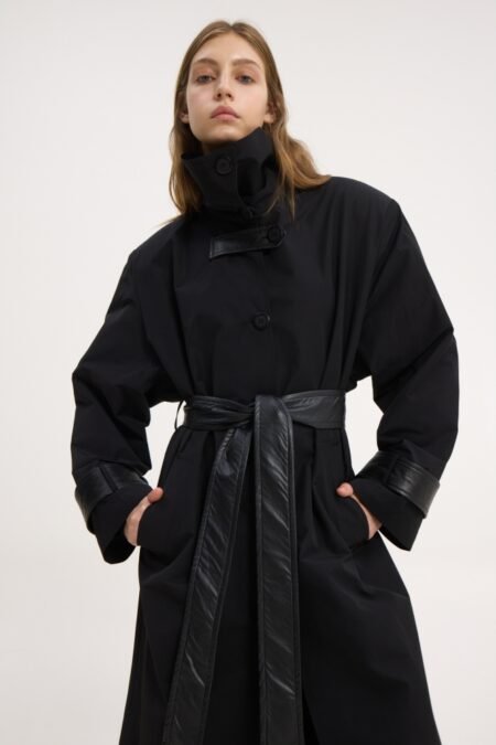 Kendal trench coat black/SunsetGo. καμπαρντίνα