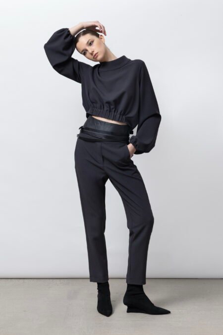 Belt leather black/Lotus Eaters ζώνη