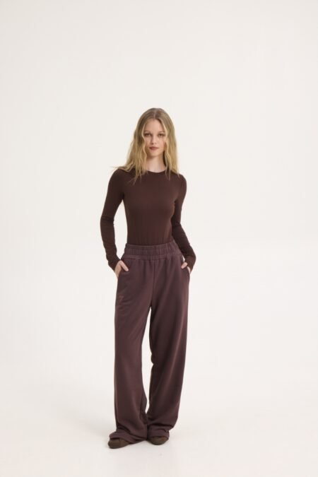 Zen sweatpants dark brown/SunsetGo. παντελόνι